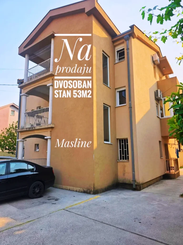Zgrada u Maslinama u Podgorici u kojoj se prodaje namje&scaron;ten dvosoban stan od 53 m&sup2;