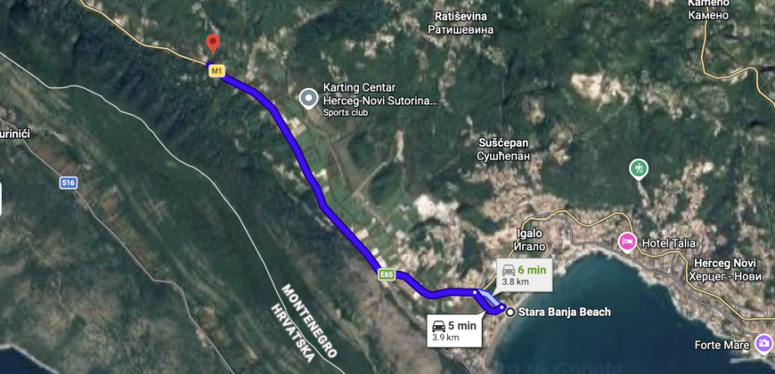Zemlji&scaron;te 1.677 m&sup2; za gradnju &ndash; Sutorina, Herceg Novi