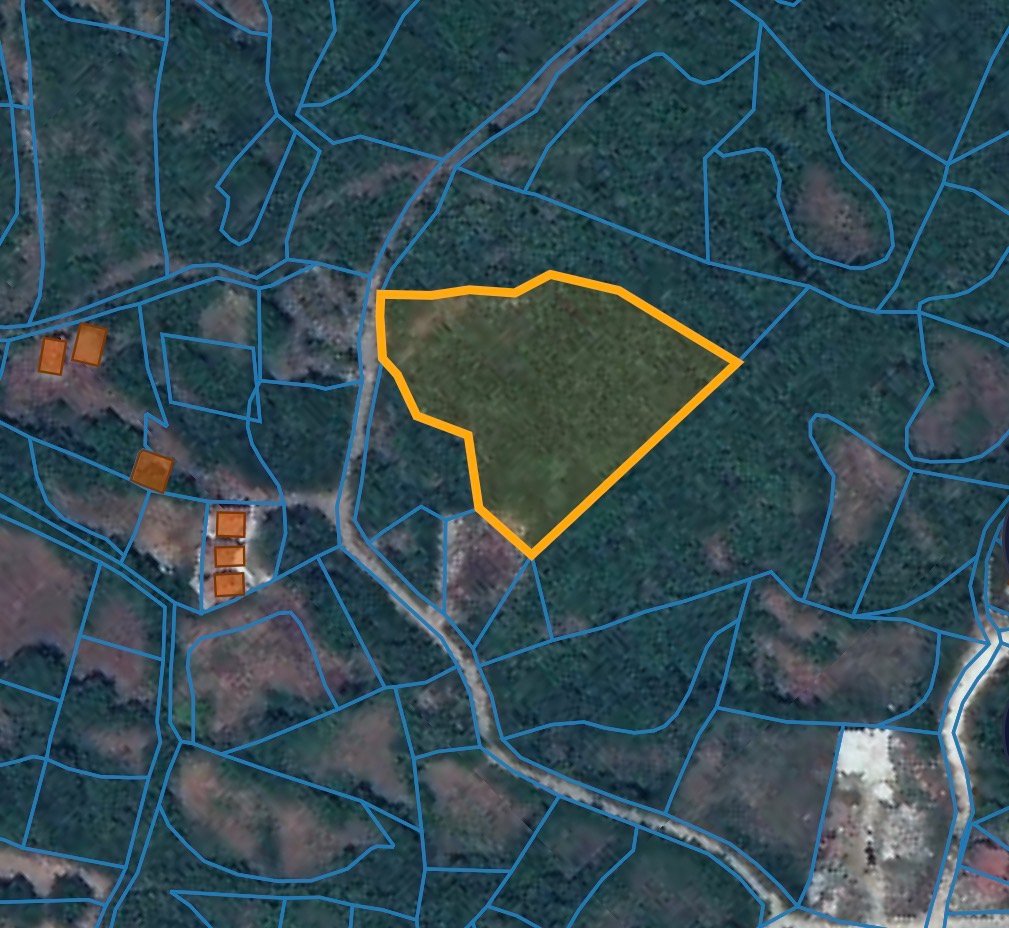 Građevinsko zemlji&scaron;te 3.252 m&sup2; Pobrđe Kotor &ndash; granice parcele